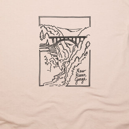 New River Gorge Line Drawing T-Shirt
