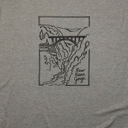 New River Gorge Line Drawing T-Shirt