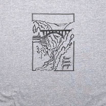 New River Gorge Line Drawing T-Shirt