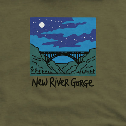 New River Gorge at Night Hoodie