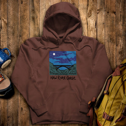 New River Gorge at Night Hoodie