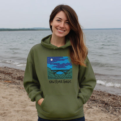 New River Gorge at Night Hoodie