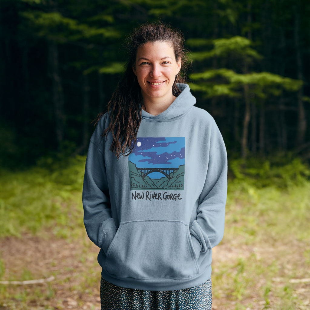 New River Gorge at Night Hoodie