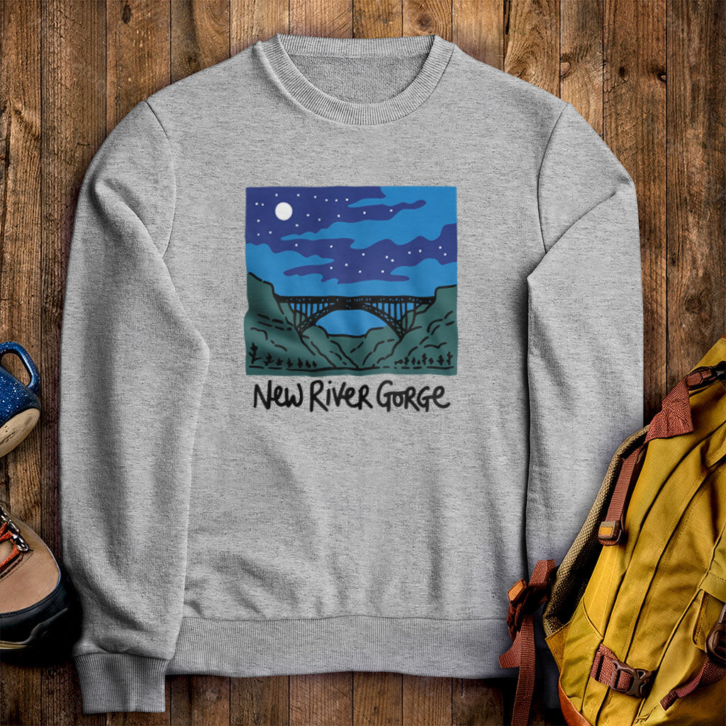 New River Gorge at Night Crewneck Sweatshirt