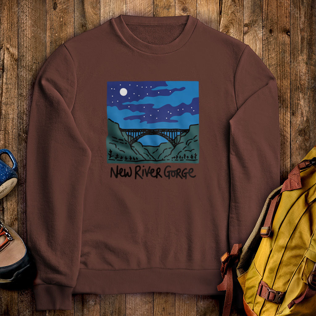 New River Gorge at Night Crewneck Sweatshirt