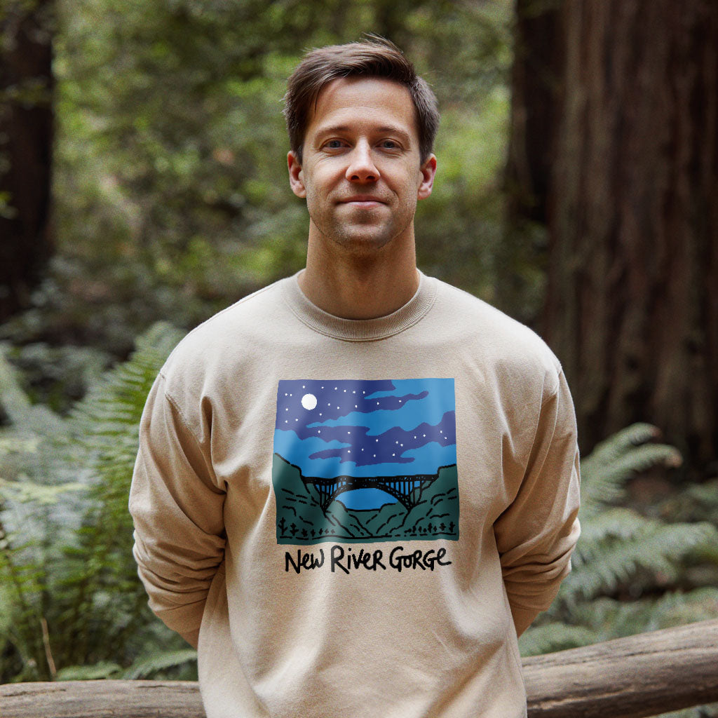 New River Gorge at Night Crewneck Sweatshirt