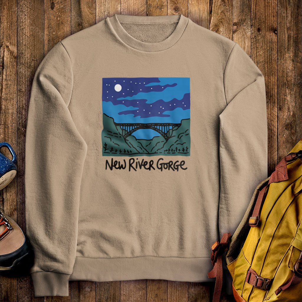 New River Gorge at Night Crewneck Sweatshirt