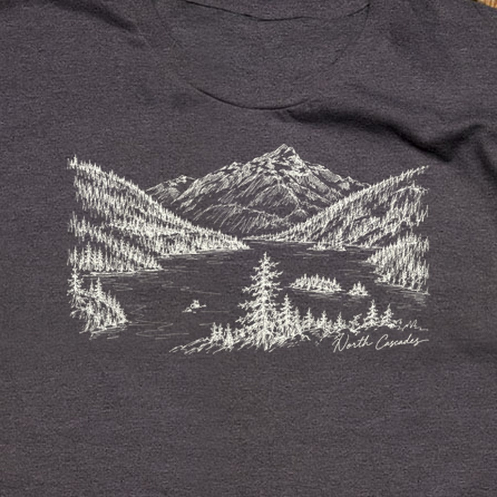 North Cascades Line Drawing T-Shirt