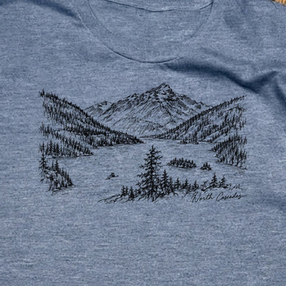 North Cascades Line Drawing T-Shirt