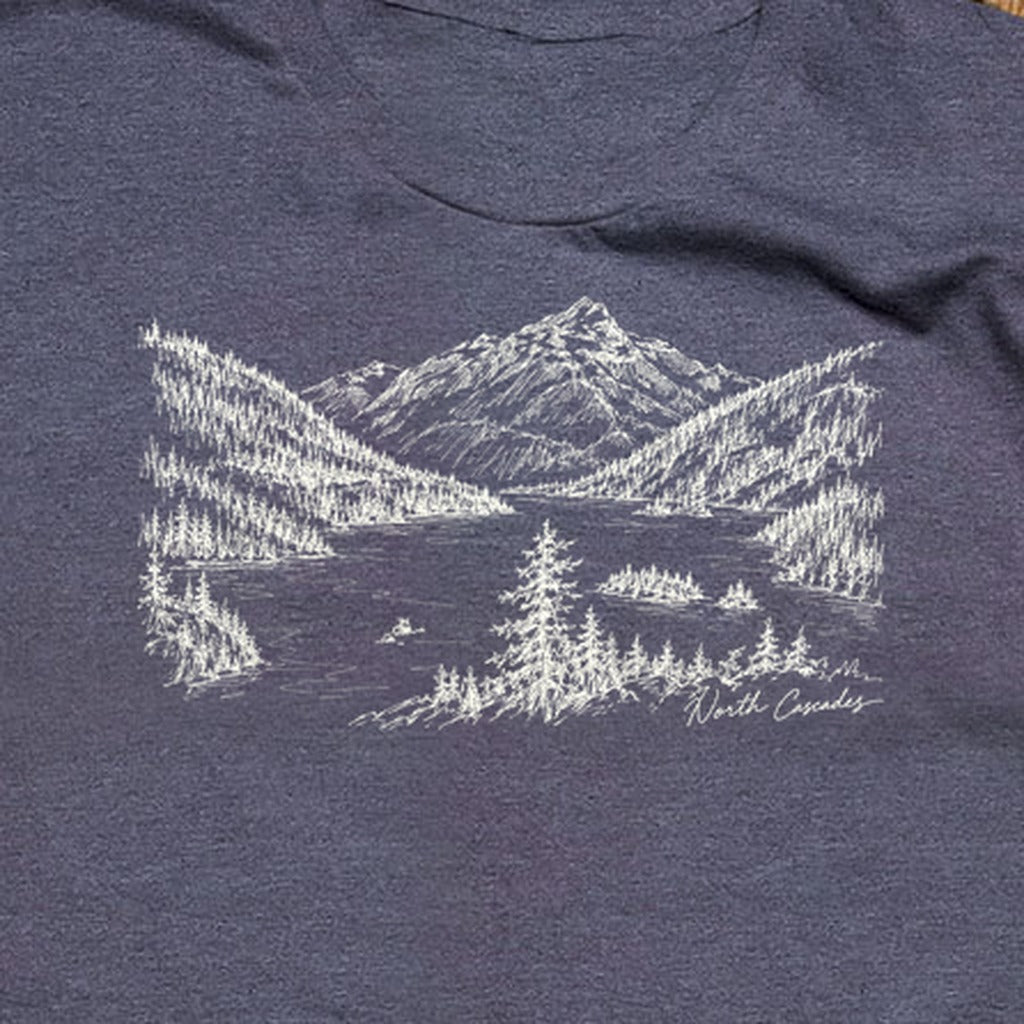 North Cascades Line Drawing T-Shirt