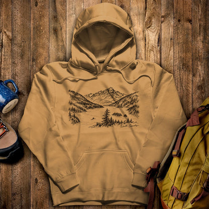 North Cascades Line Drawing Hoodie