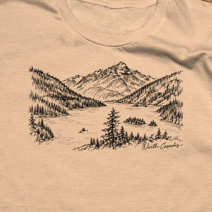 North Cascades Line Drawing T-Shirt
