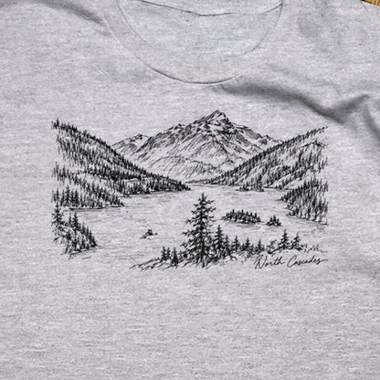 North Cascades Line Drawing T-Shirt