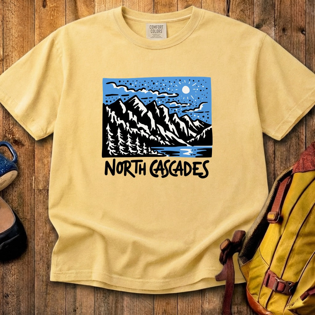North Cascades at Night Cotton T-Shirt