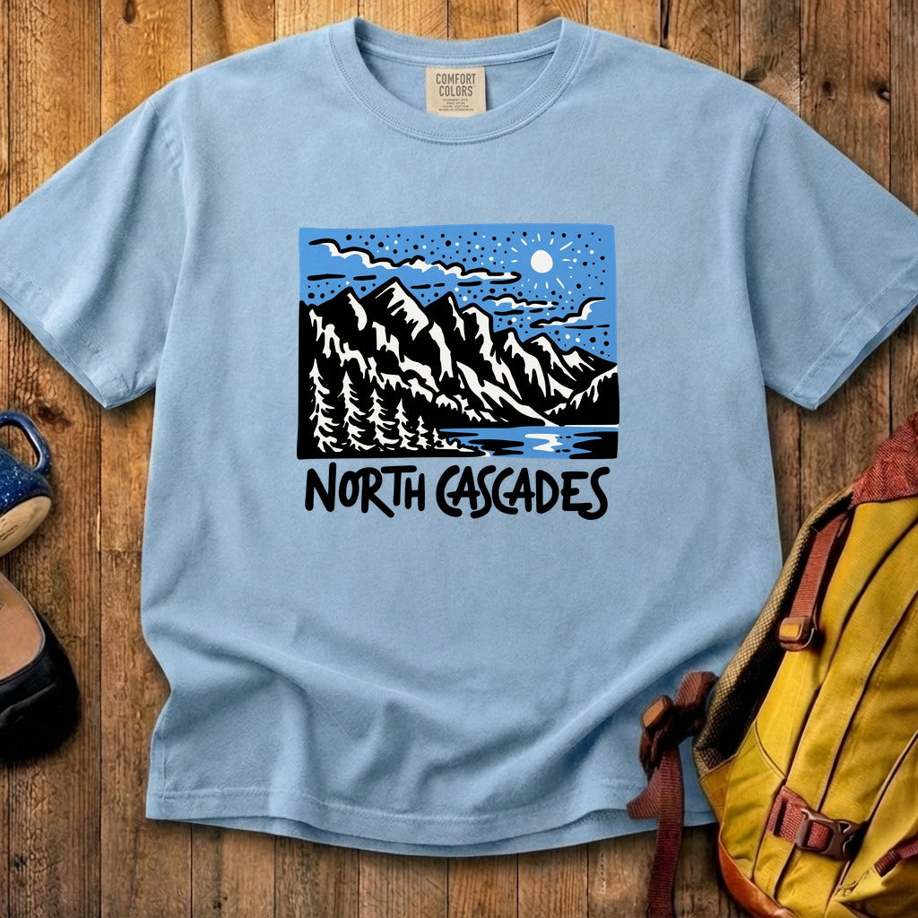 North Cascades at Night Cotton T-Shirt