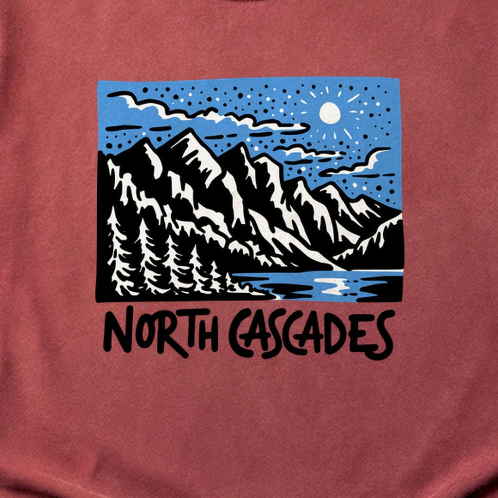 North Cascades at Night Cotton T-Shirt