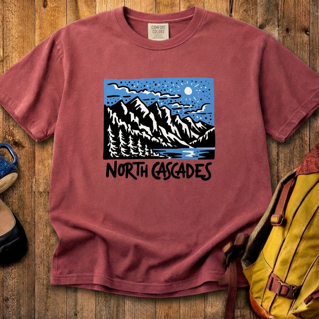 North Cascades at Night Cotton T-Shirt