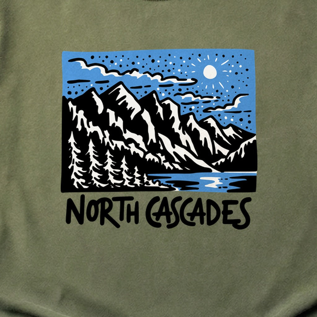 North Cascades at Night Cotton T-Shirt