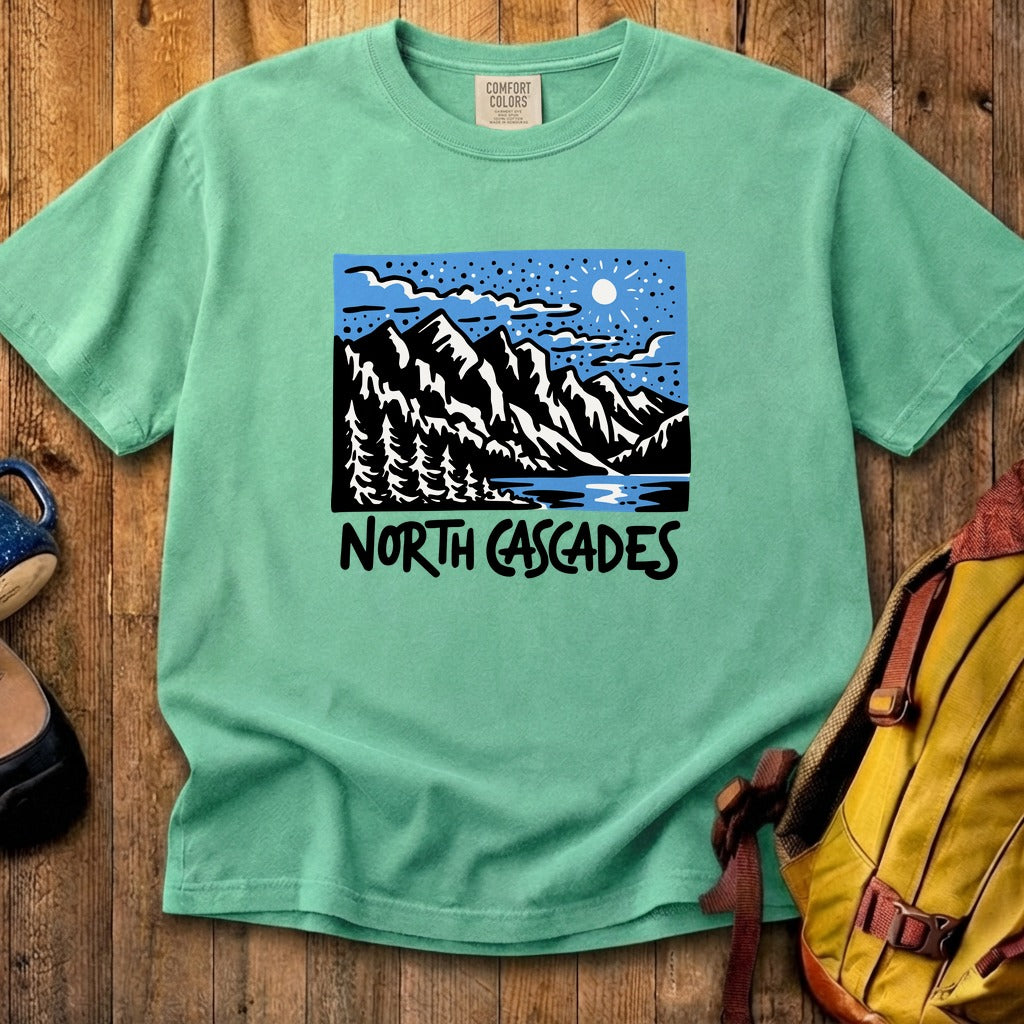 North Cascades at Night Cotton T-Shirt