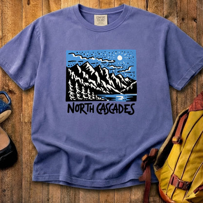 North Cascades at Night Cotton T-Shirt