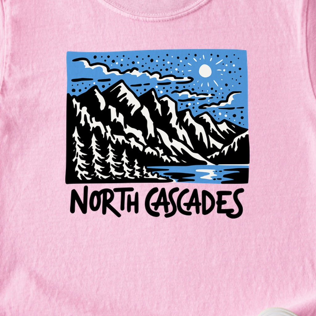 North Cascades at Night Kids Cotton T-Shirt