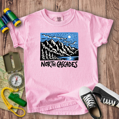 North Cascades at Night Kids Cotton T-Shirt