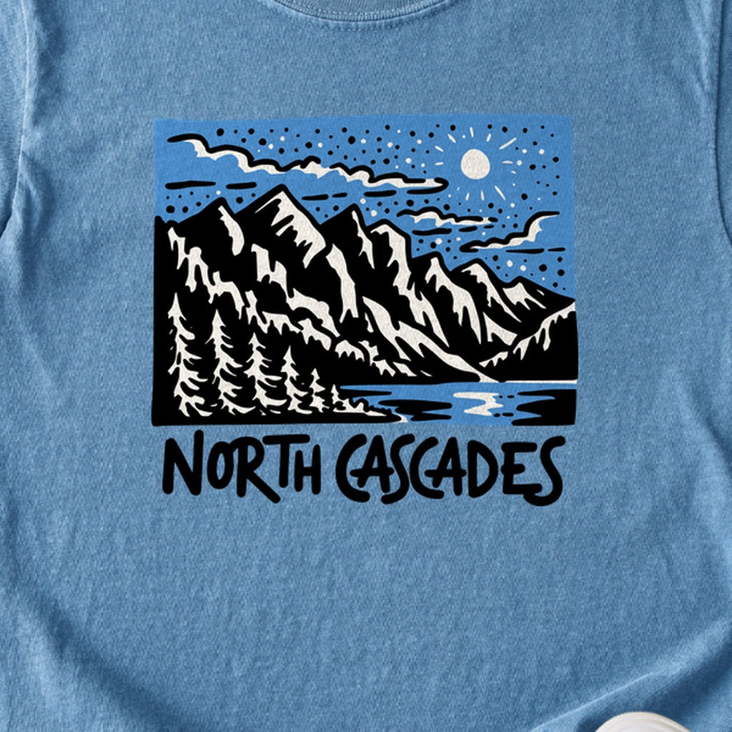 North Cascades at Night Kids Cotton T-Shirt