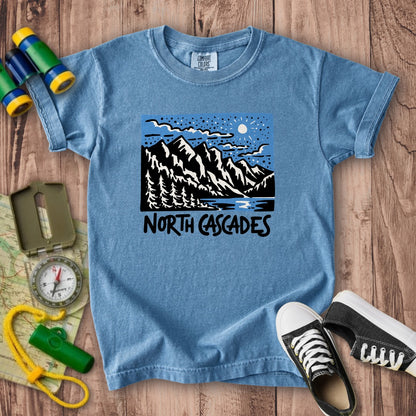 North Cascades at Night Kids Cotton T-Shirt
