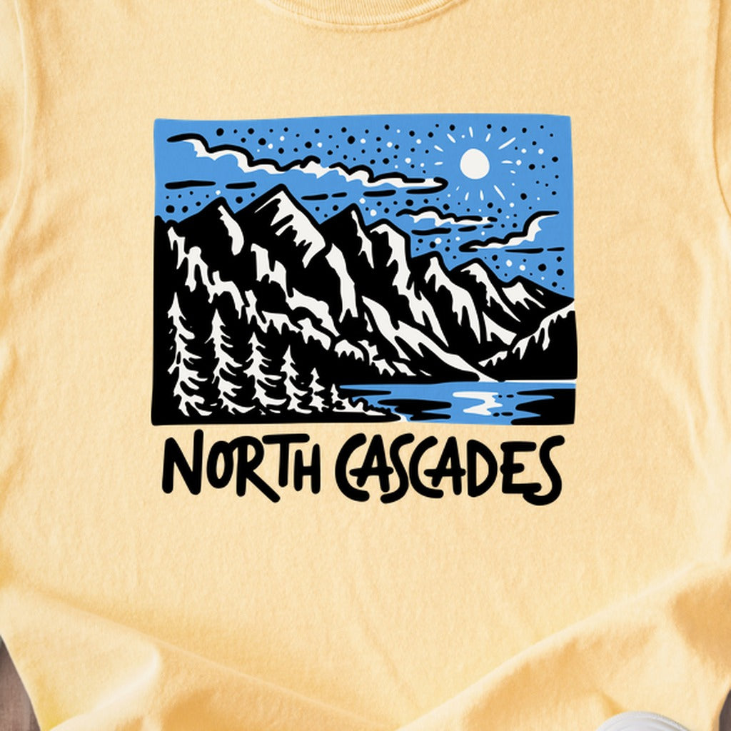North Cascades at Night Kids Cotton T-Shirt