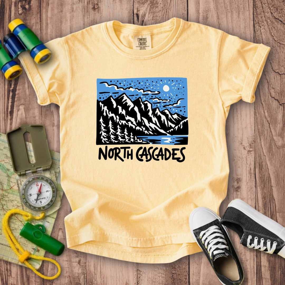 North Cascades at Night Kids Cotton T-Shirt