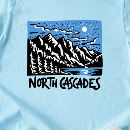 North Cascades at Night Kids Cotton T-Shirt