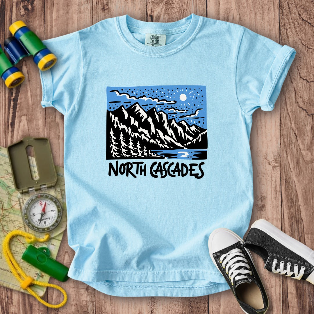 North Cascades at Night Kids Cotton T-Shirt