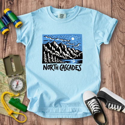 North Cascades at Night Kids Cotton T-Shirt