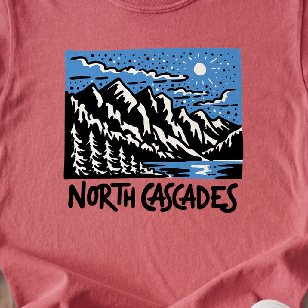 North Cascades at Night Kids Cotton T-Shirt