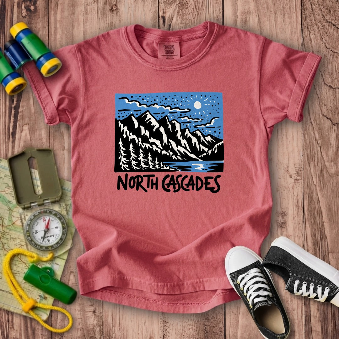 North Cascades at Night Kids Cotton T-Shirt