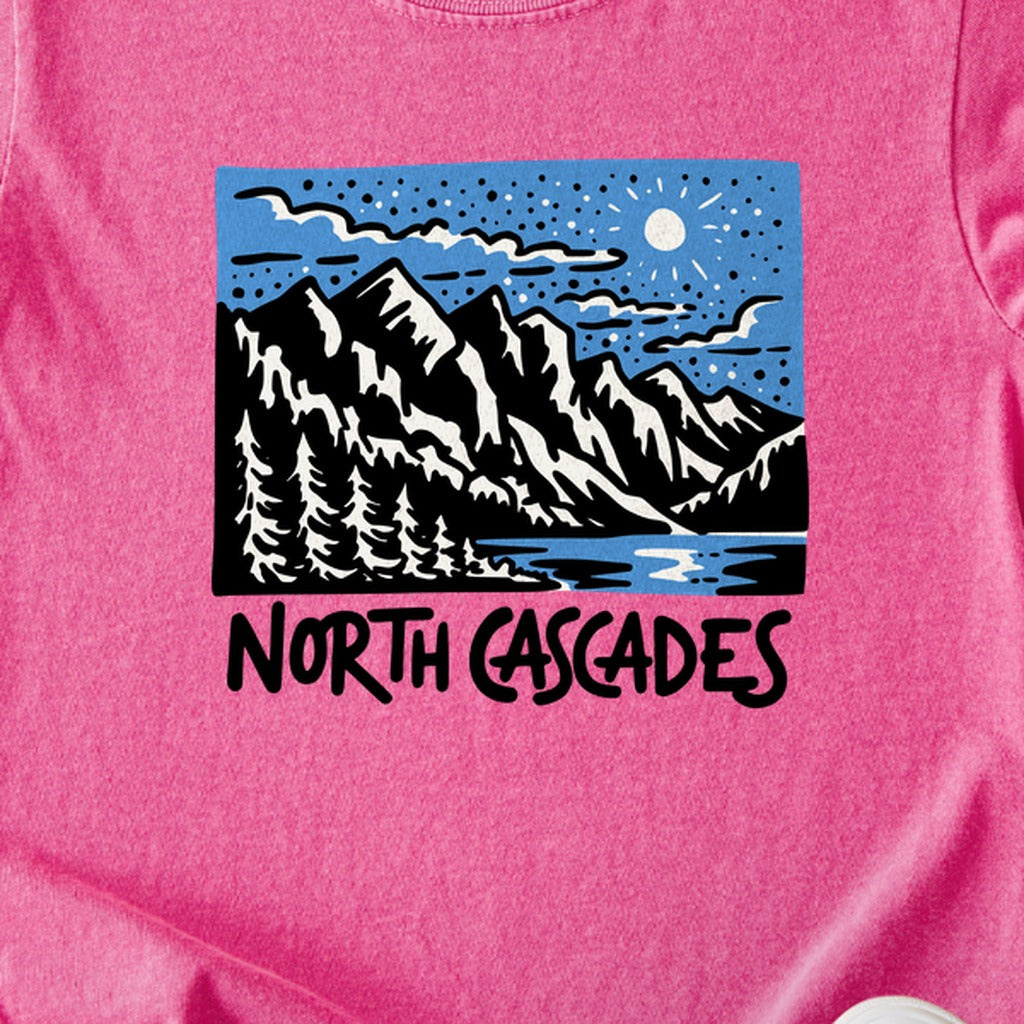 North Cascades at Night Kids Cotton T-Shirt