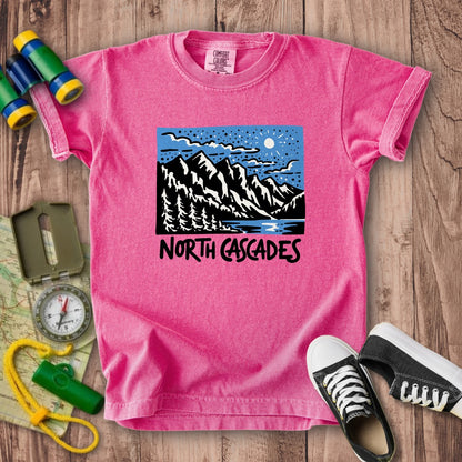 North Cascades at Night Kids Cotton T-Shirt