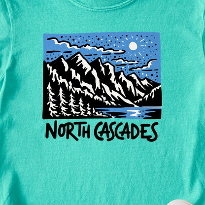 North Cascades at Night Kids Cotton T-Shirt