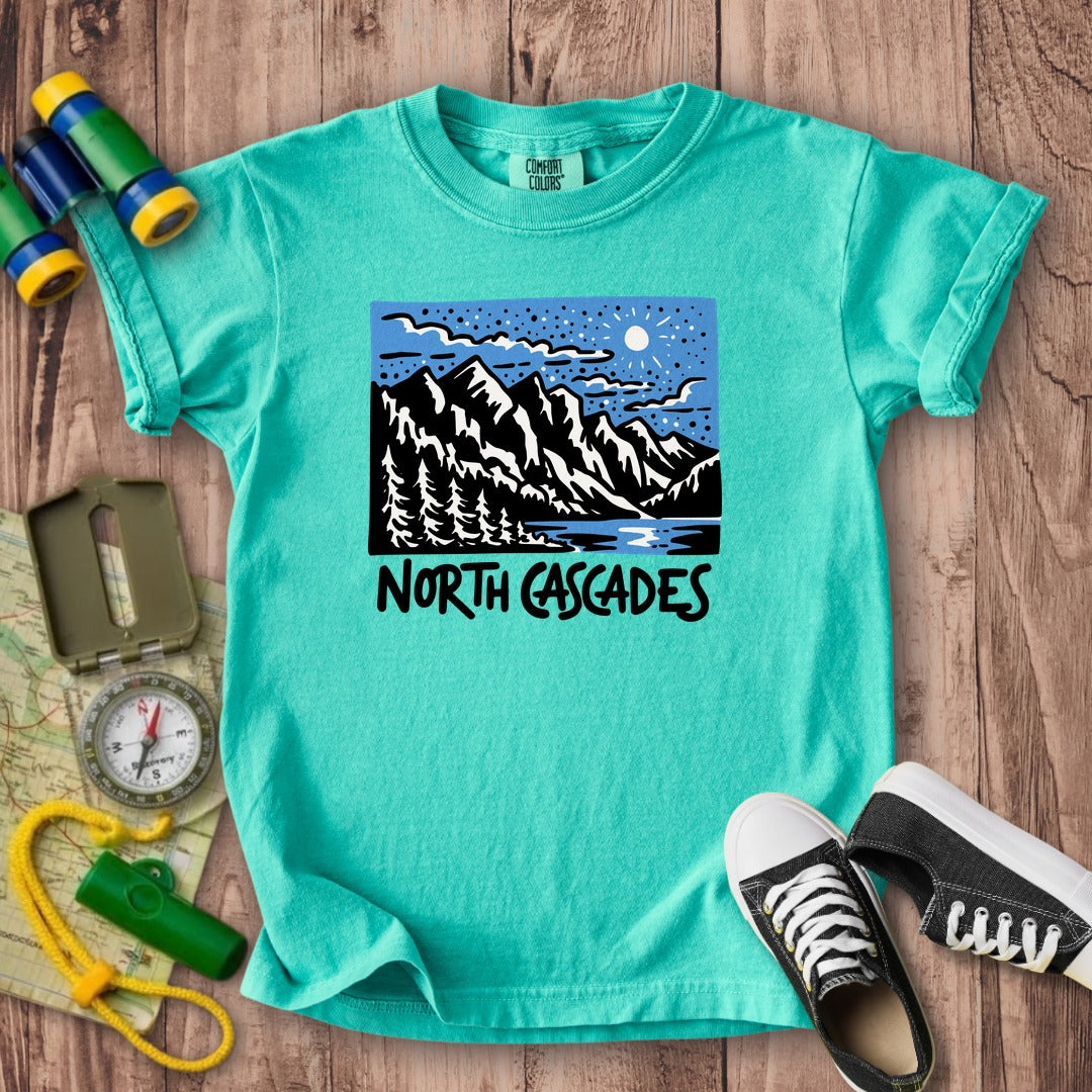 North Cascades at Night Kids Cotton T-Shirt