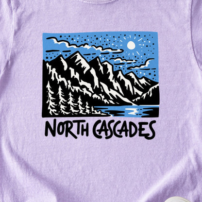North Cascades at Night Kids Cotton T-Shirt