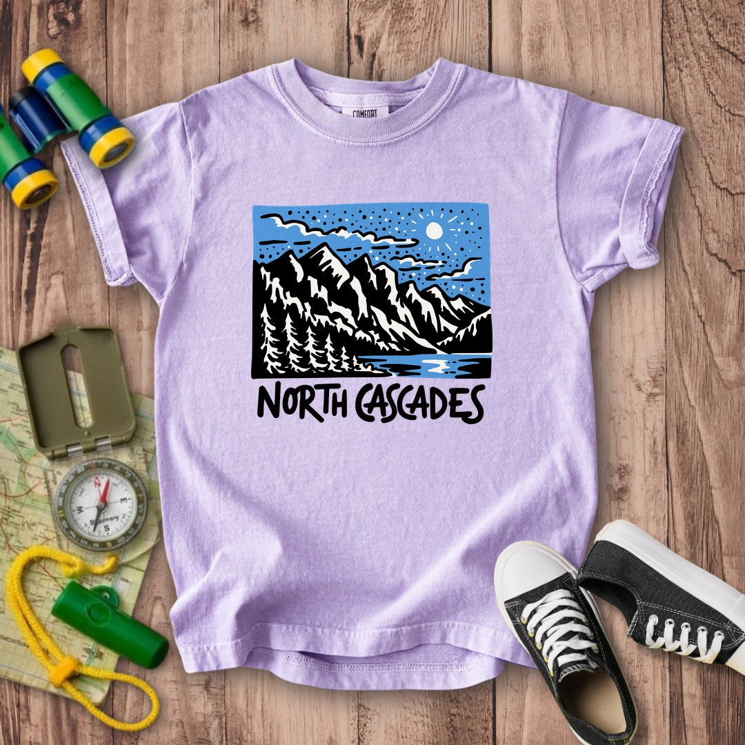 North Cascades at Night Kids Cotton T-Shirt