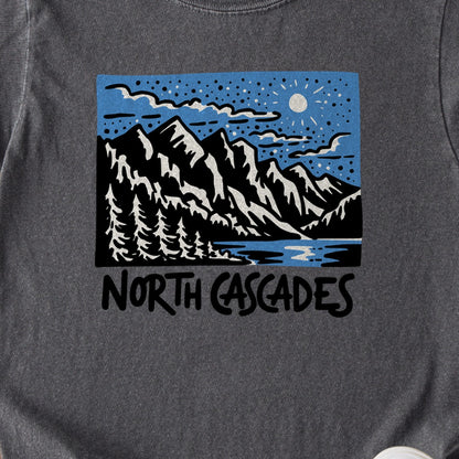 North Cascades at Night Kids Cotton T-Shirt