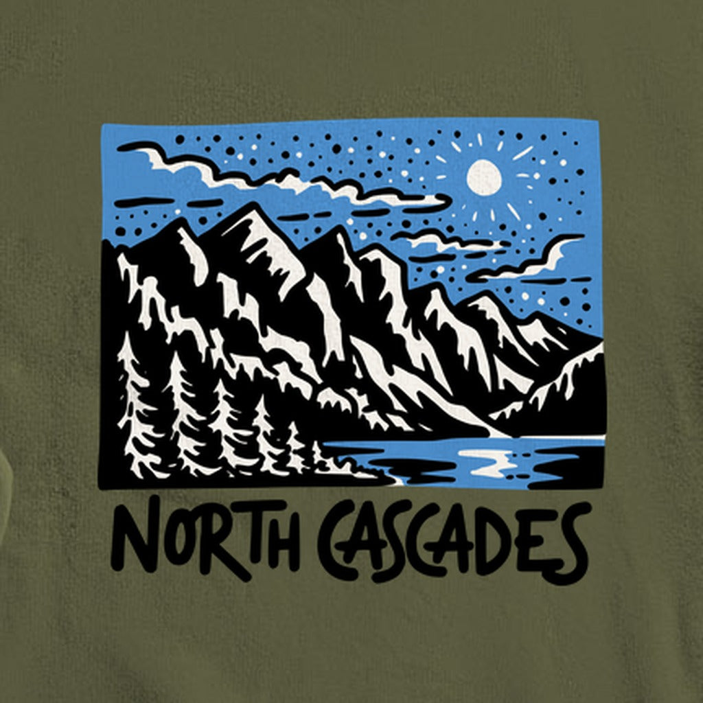 North Cascades at Night Crewneck Sweatshirt