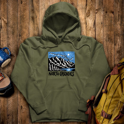 North Cascades at Night Hoodie