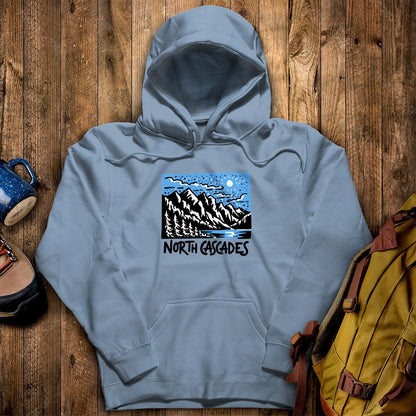 North Cascades at Night Hoodie