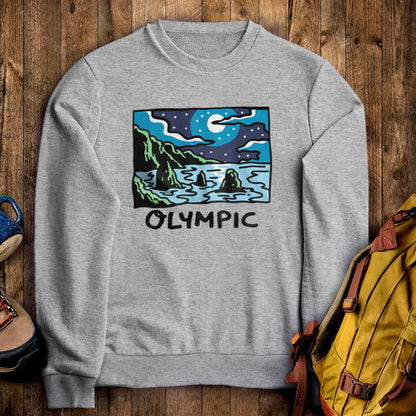 Olympic at Night Crewneck Sweatshirt