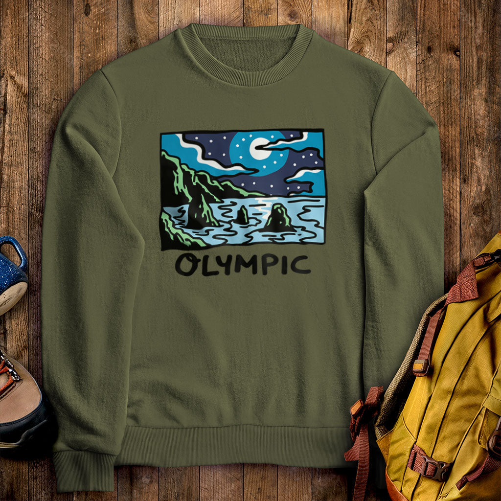 Olympic at Night Crewneck Sweatshirt
