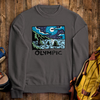 Olympic at Night Crewneck Sweatshirt