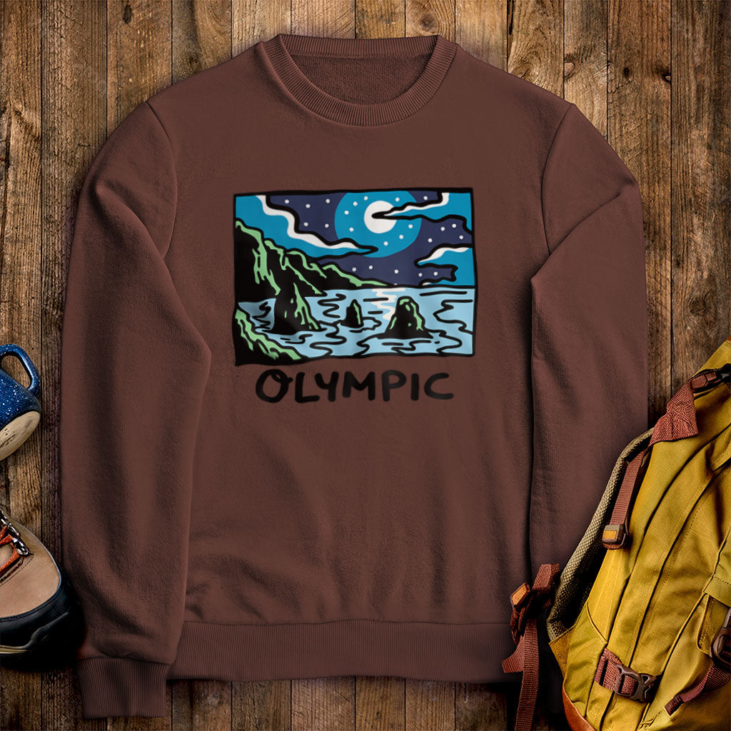 Olympic at Night Crewneck Sweatshirt