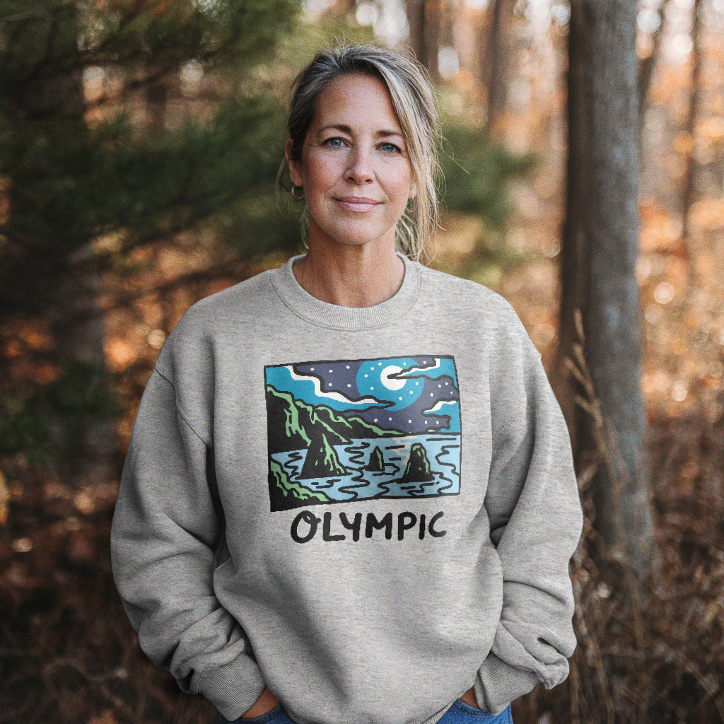 Olympic at Night Crewneck Sweatshirt